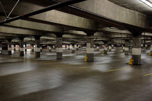 parking garage powerwashing sealing
